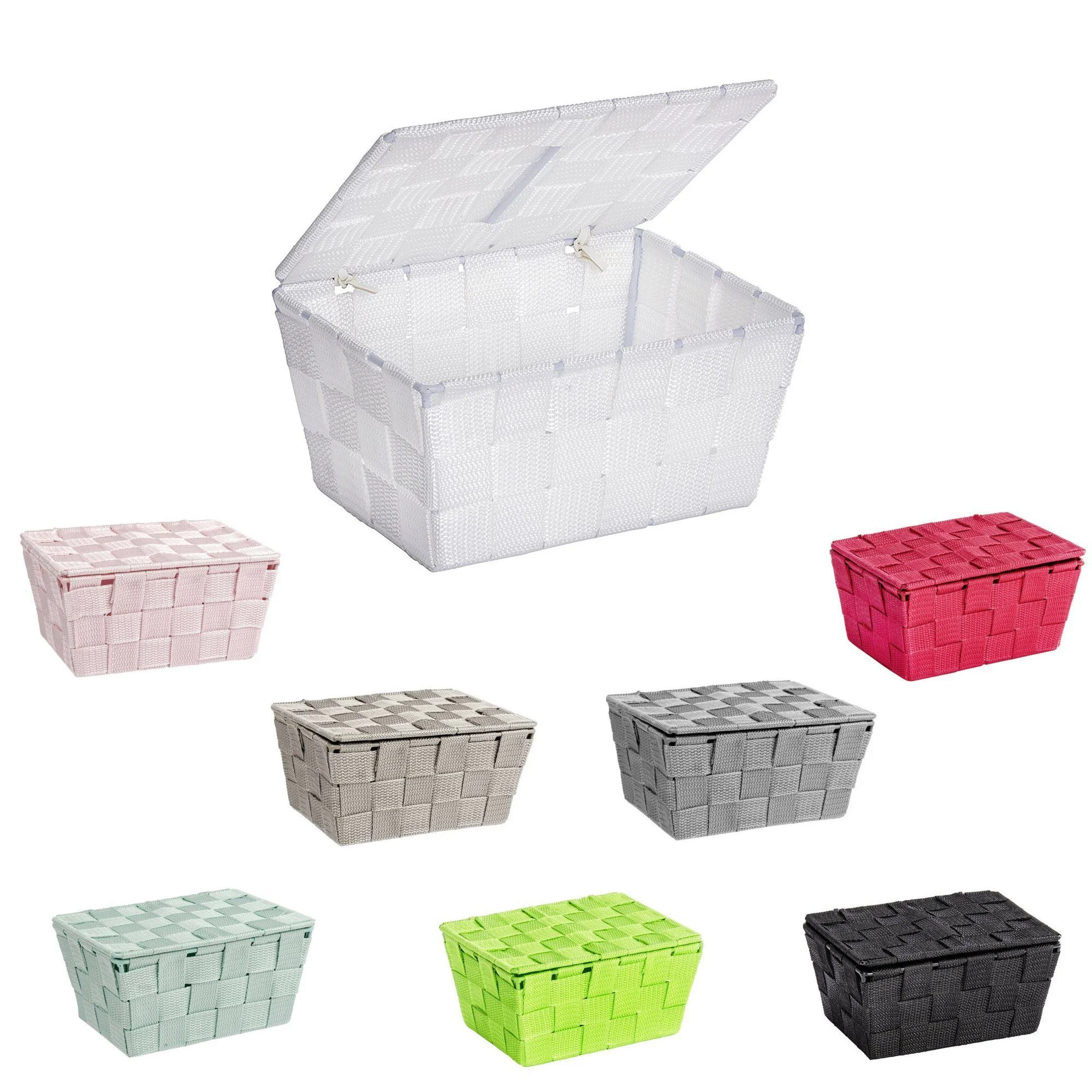 Aufbewahrungsbox „ADRIA“ – Rechteckiger Organizer mit Deckel, Grau
